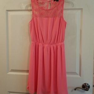 Pink Floral Lace Sundress